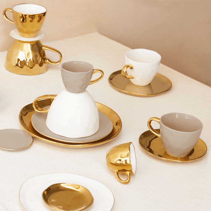 Urban Nature Culture - Bonjour - Assiette à petit-déjeuner - Or - Ø21,5 cm