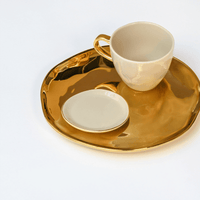Urban Nature Culture - Bonjour - Assiette à petit-déjeuner - Or - Ø21,5 cm