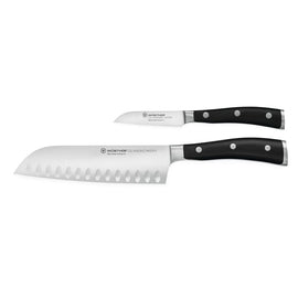 Wüsthof - Classic Ikon Santokumesser + Gemüsemesser Wusthof - Classic Ikon Santokumes + Groentemes Messenset Wusthof