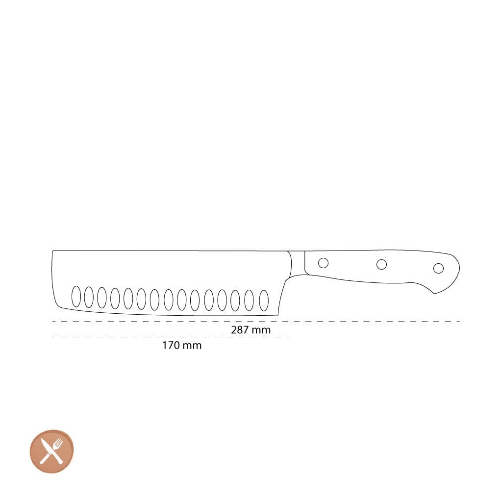 Wusthof - Classic Nakiri Met Kuiltjes 17 cm Nakirimes Wusthof