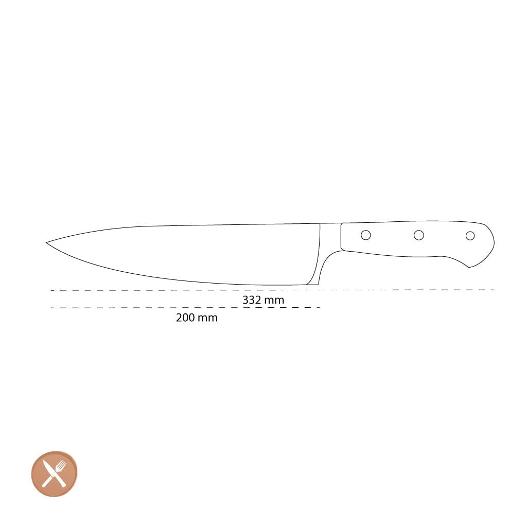 Wusthof - Classic Velvet Oyster Koksmes 20 cm Koksmes Wusthof