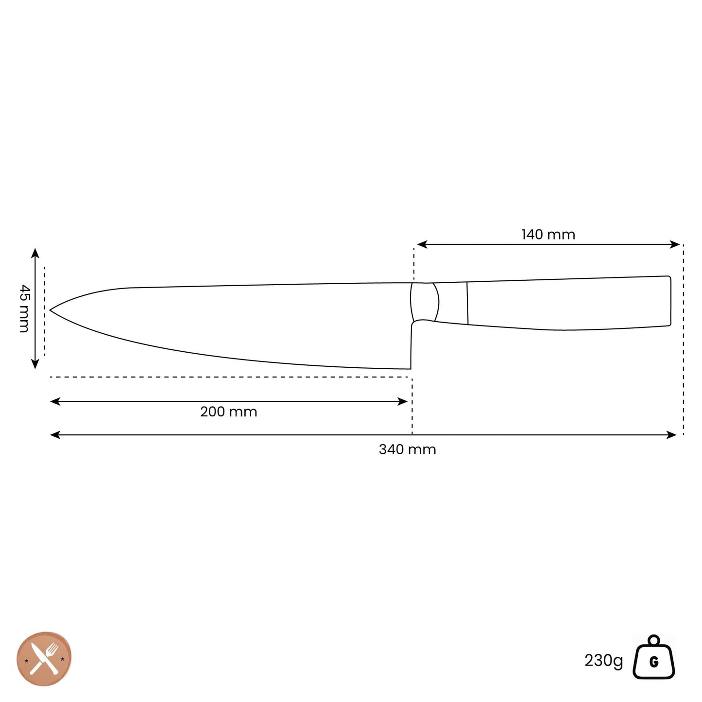 Yaxell - Zen Koksmes 20 cm Koksmes Yaxell