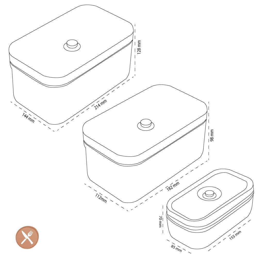 Zwilling - Fresh & Save Set bewaarboxen S/M/L plastic Zwilling