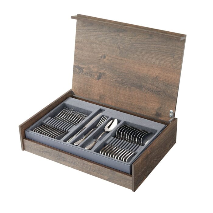 Amefa - Drift 8050 84-pc Cutlery set in wooden canteen Amefa