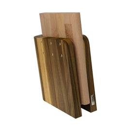 Artelegno - Grand Prix magnetischer Messerblock aus Walnussholz + Schneidebrett aus Buchenholz Artelegno - Ceppo Magnetisch Messenblok Walnotenhout + Snijplank Beukenhout Messenblokken Artelegno