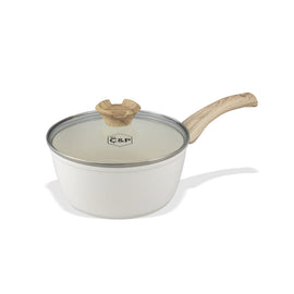 Cook & Pan - Go Ivory Stahlpfanne 18 cm mit Glasdeckel By C&P - Go Ivory Steelpan 18 cm met glazen deksel Steelpan By C&P
