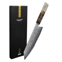 Diamond Octagon Damascus Kiritsuke 23 cm - Special Edition Keukenmessen Shinrai Japan