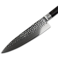 Hammered Damast BR 5-delige Damascus Messenset + Acacia houder enkelzijdig Messensets Shinrai Japan