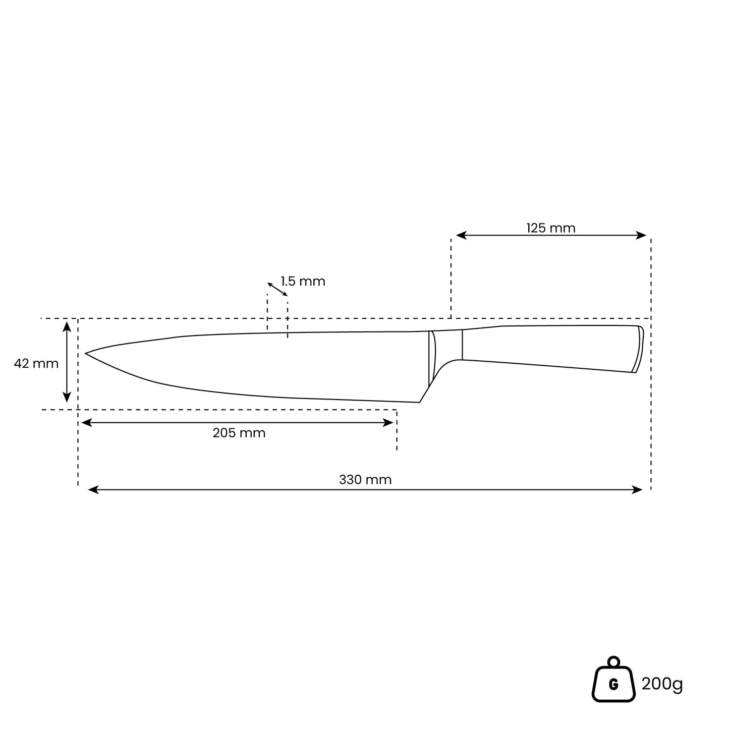 Japanse Damascus Print Onyx Epoxy - Koksmes 20 cm Keukenmessen Shinrai Japan