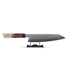 Shinrai Knives - Diamant-Oktagon Damast Kiritsuke Messer 23 CM - Sonderausgabe Kiritsuke mes Damascus Diamond Octagon Keukenmessen Shinrai Japan