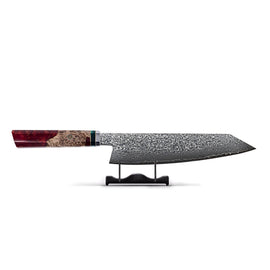 Shinrai Knives - Rubin Oktagon Damast Kiritsuke Messer 23 CM - Sonderausgabe Kiritsuke mes Damascus Ruby Octagon Keukenmessen Shinrai Japan