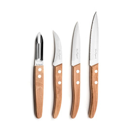Lou Laguiole - Forest 4-teiliges Schälmesserset - Holz Lou laguiole - Forest 4-delige schilmessen set - Hout Lou Laguiole