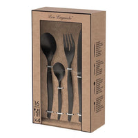 Lou Laguiole - Jet 16-delige Bestekset - Stonewash Zwart Bestekset Lou Laguiole