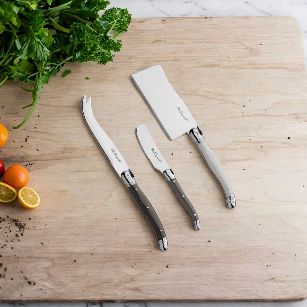 Lou Laguiole - Tradition 3-delige Kaasmessen set - Peper/Parel/Taupe Kaasmessen Lou Laguiole