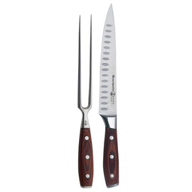 Messermeister - Avanta 2-teiliges Tranchiermesserset aus Pakkaholz Messermeister - avanta 2 piece pakkawood kullenschliff carving set Messermeister