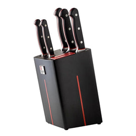 Richardson Sheffield - Velocity 5-teiliges Messerset mit Block und Messerschärfer - Schwarz Richardson Cheffield - Velocity 5 pc knife block with sharpener - black Messenset met blok Richardson Sheffield
