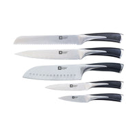 Richardson Sheffield - KYU 5 pc knife block - wood Messenset met blok Richardson Sheffield