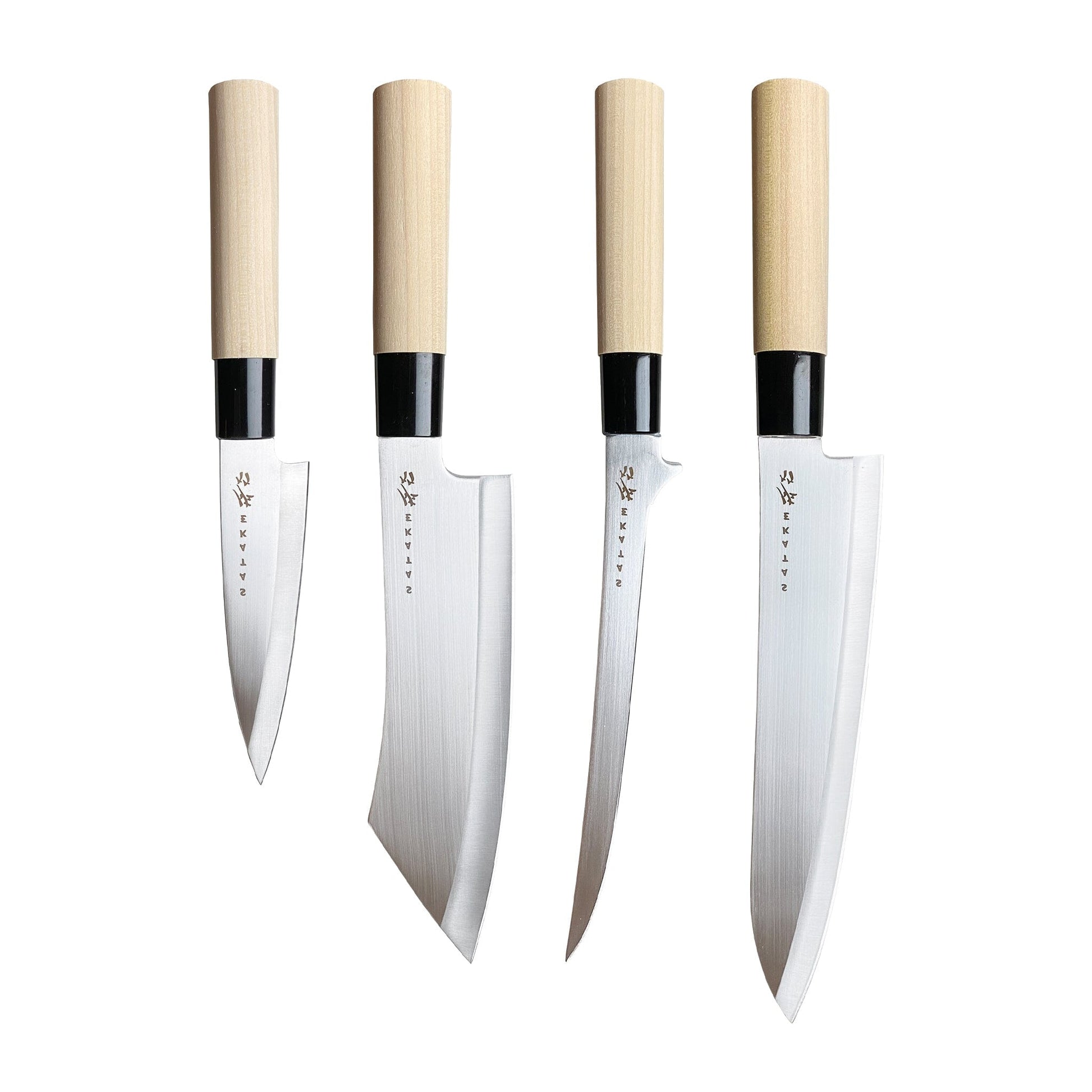 Satake - Japanse 4 delige messenset Magnolia Wood Messensets Satake