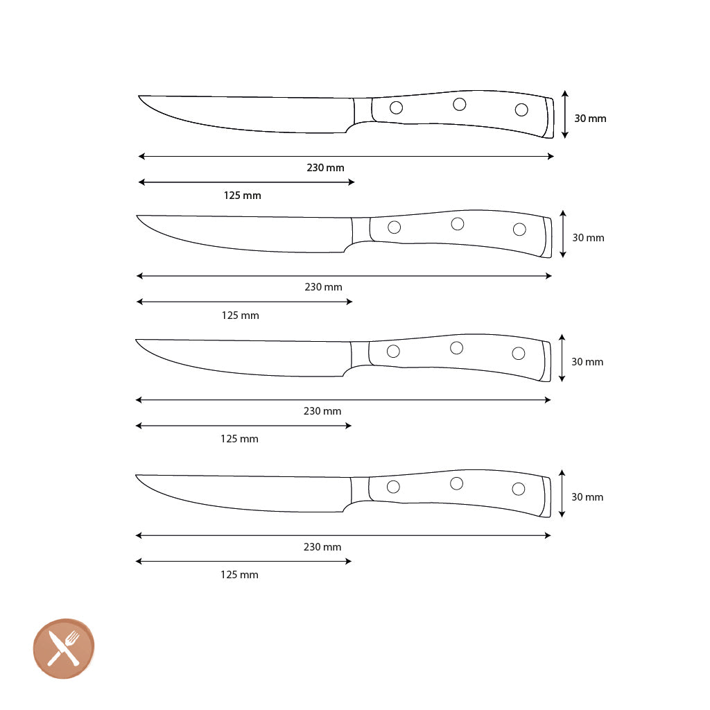 Wüsthof - Classic Ikon Steakmesserset 4-teilig