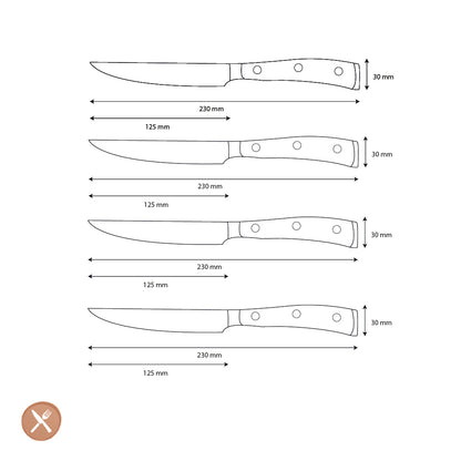 Wüsthof - Classic Ikon Steakmesserset 4-teilig