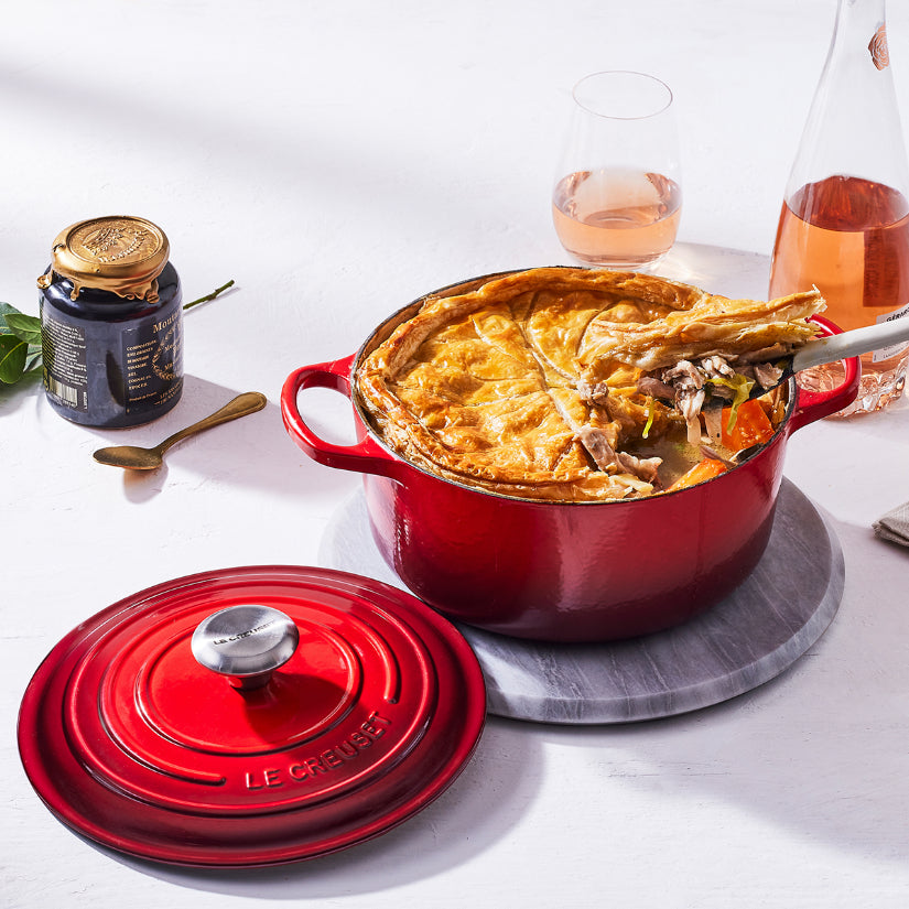 Le Creuset - Braten- / Schmortopf Signature rund Kirschrot 18cm 1,8l