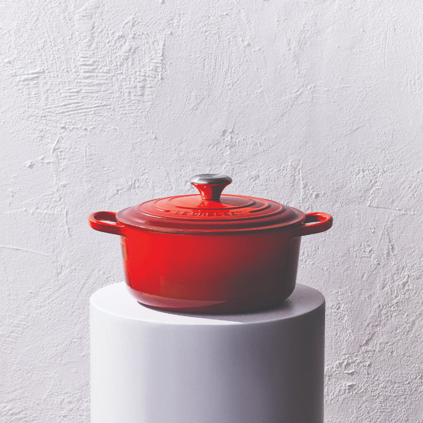 Le Creuset - Braten- / Schmortopf Signature rund Kirschrot 18cm 1,8l