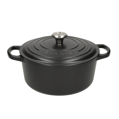 Le Creuset - Braten- / Schmorpfanne Signature rund Mattschwarz 18 cm 1,8 l (schwarze Innenseite)