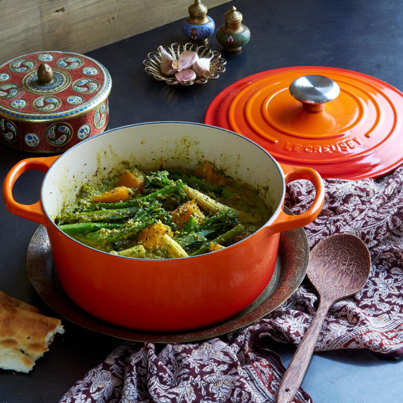 Le Creuset - Braten- / Schmortopf Signature rund Orangerot 24cm 4,2l
