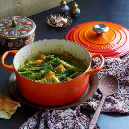 Le Creuset - Braten- / Schmortopf Signature rund Orangerot 24cm 4,2l