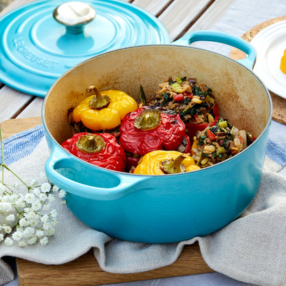 LeCreuset - Rôti- / Faitout Signature rond Bleu Caraïbes 24cm 4,2l