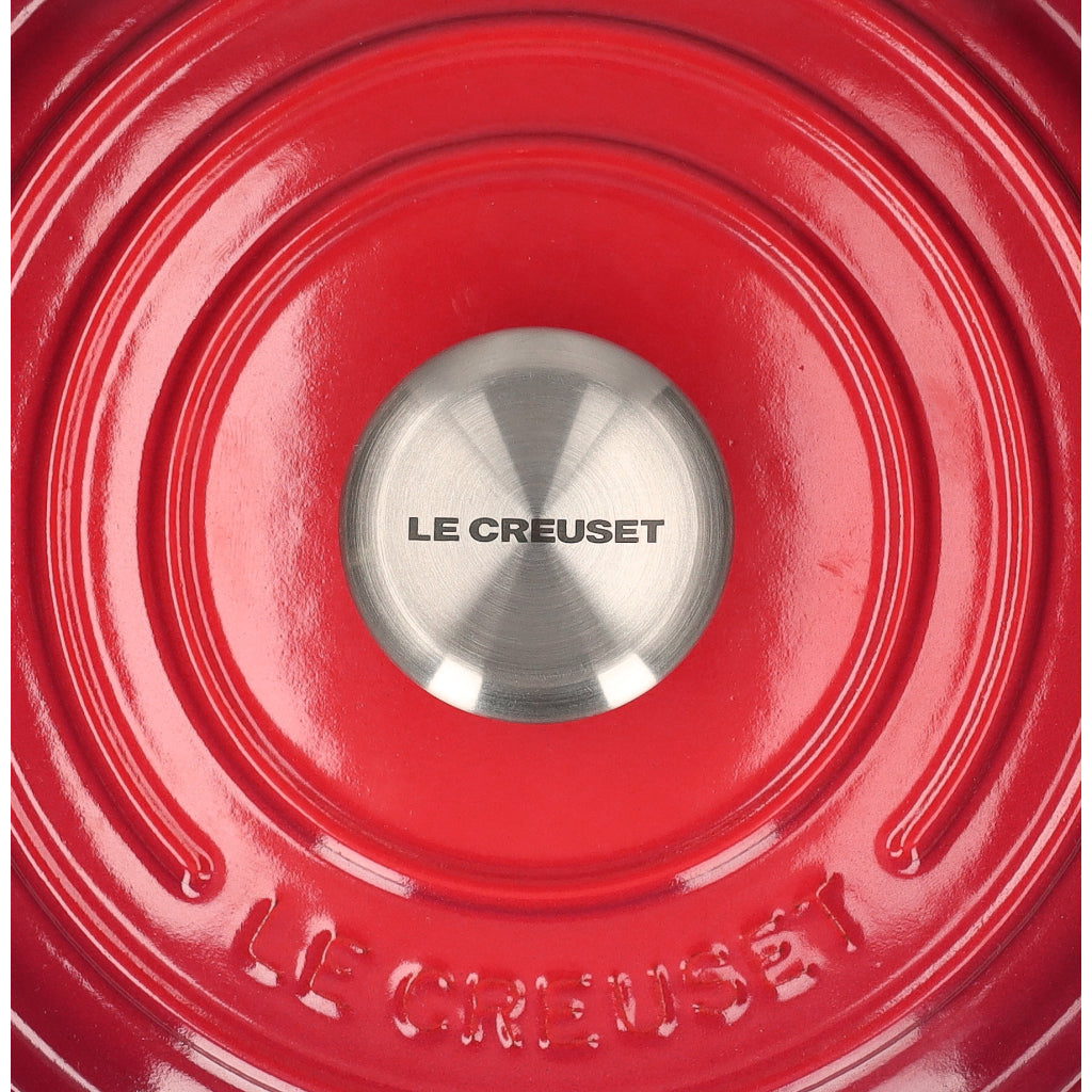 Le Creuset - Braten- / Schmortopf Signature rund Kirschrot 24cm 4,2l