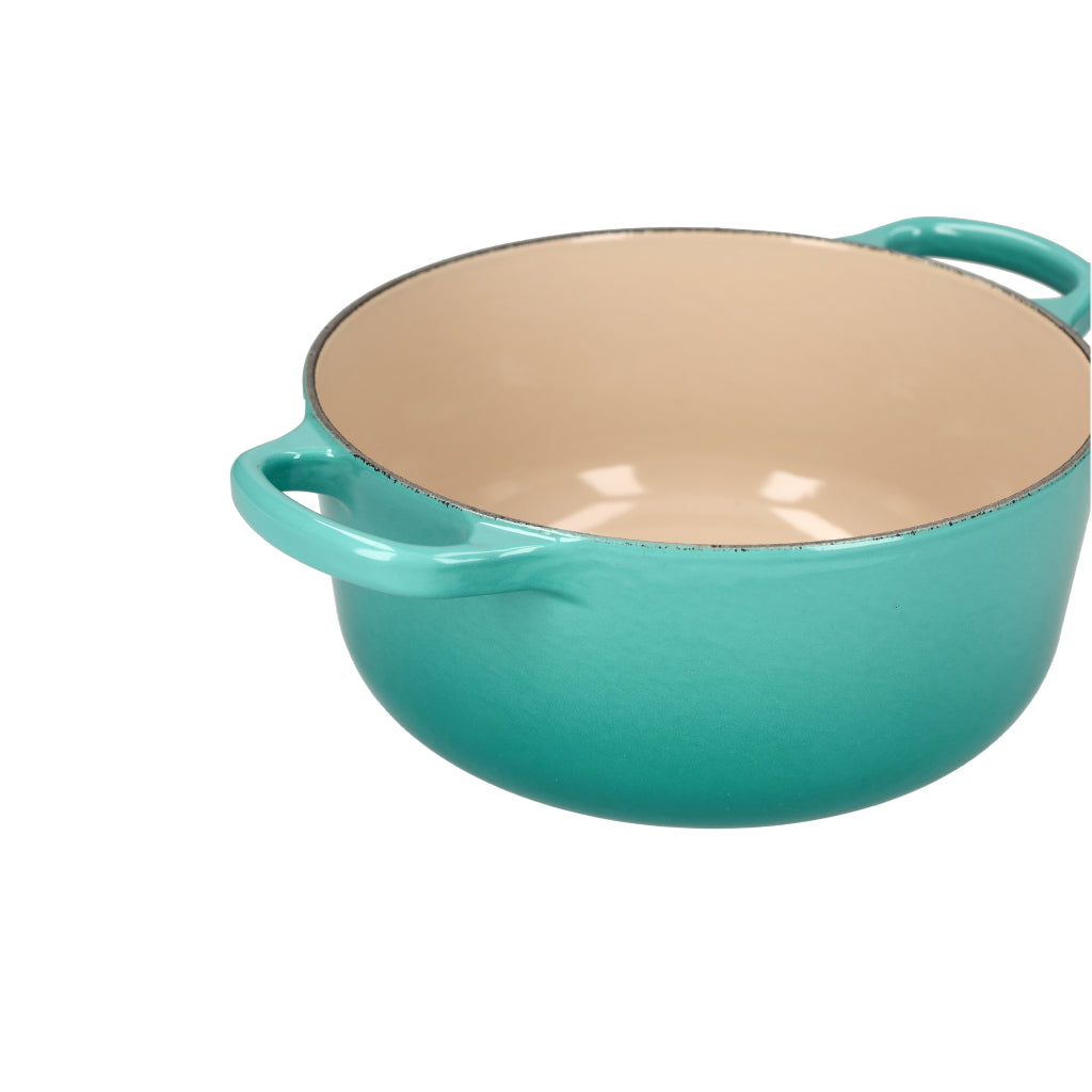 Le Creuset - Braten- / Schmortopf Signature rund Caribbean Blue 20cm 2,4l