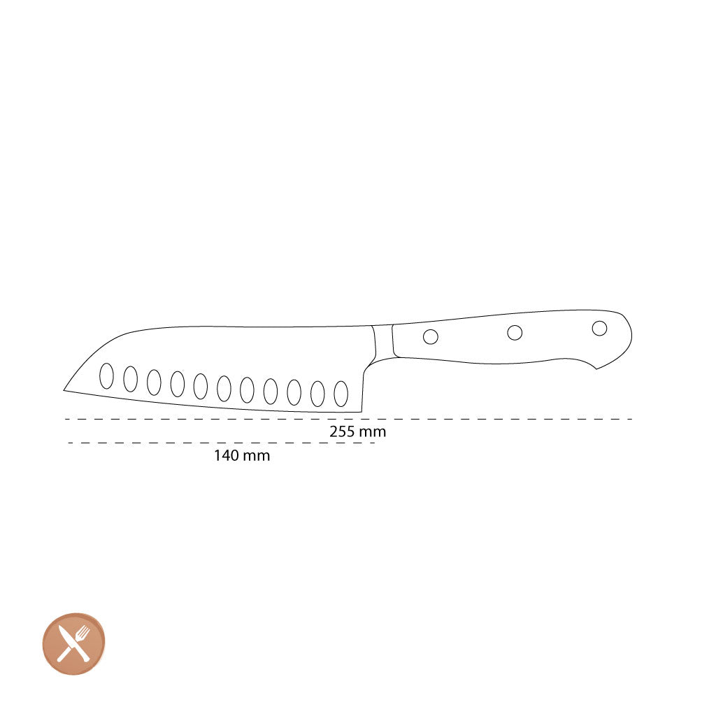 Wüsthof - Klassisches Santokumesser mit Noppen 14 cm