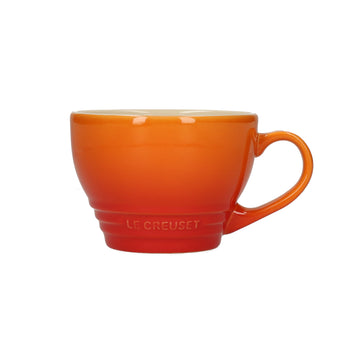 LeCreuset - Große Cappuccinotasse Orange Rot 0,4l