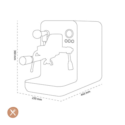 Smeg - Espressomaschine Mattweiß