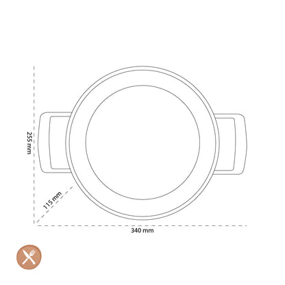 Demeyere - Alu Pro 5 Ceraforce Niedriger Kochtopf mit Deckel 24 cm