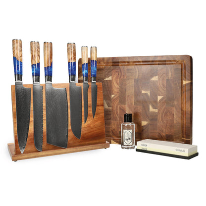 Couteaux Shinrai - Mega Bundle Epoxy Sapphire - Tout ce dont vous avez besoin