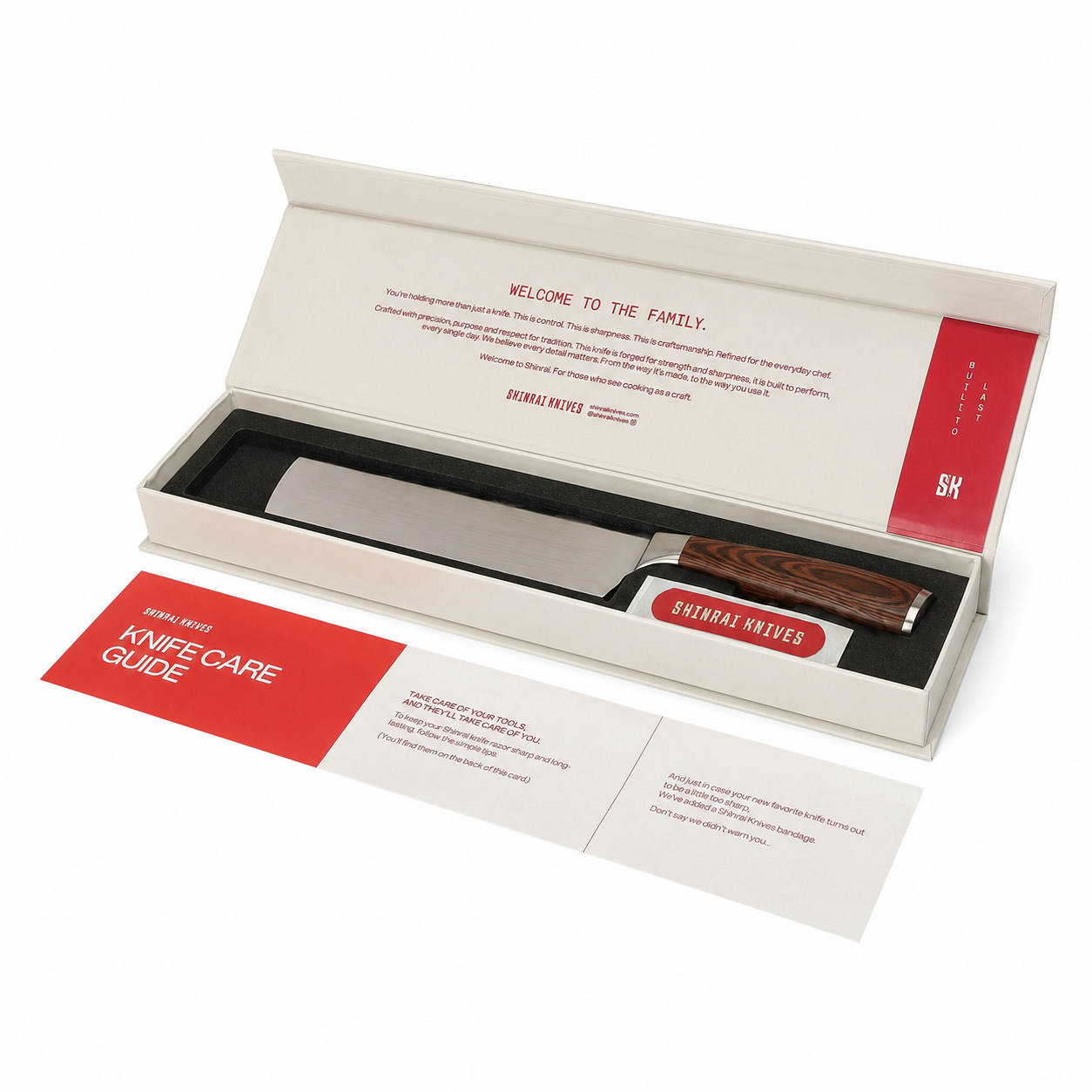 Shinrai Knives -  Damastdruck-Serie - Nakirimesser