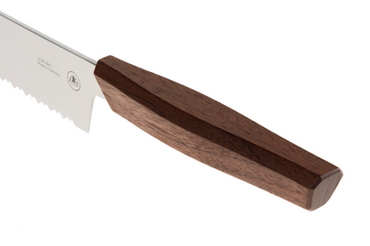 Horl - Couteau à pain en bois de noyer - Triple Pro Cut à double tranchant dentelé