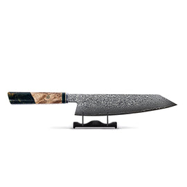 Shinrai Knives - Onyx Oktagon Damast Kiritsuke Messer 23 CM - Sonderausgabe