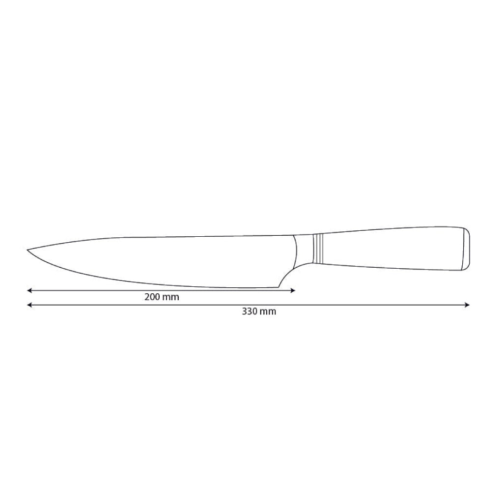 Shinrai Knives - Micarta Jewels - Damaszener Kochmesser 20 cm