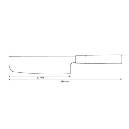 Shinrai Knives - Takumi Kaza Damascus Nakiri Messer 18 cm