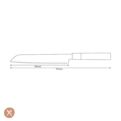 Shinrai Japon - Couteau à Pain Takumi Kaza Damas 20 cm