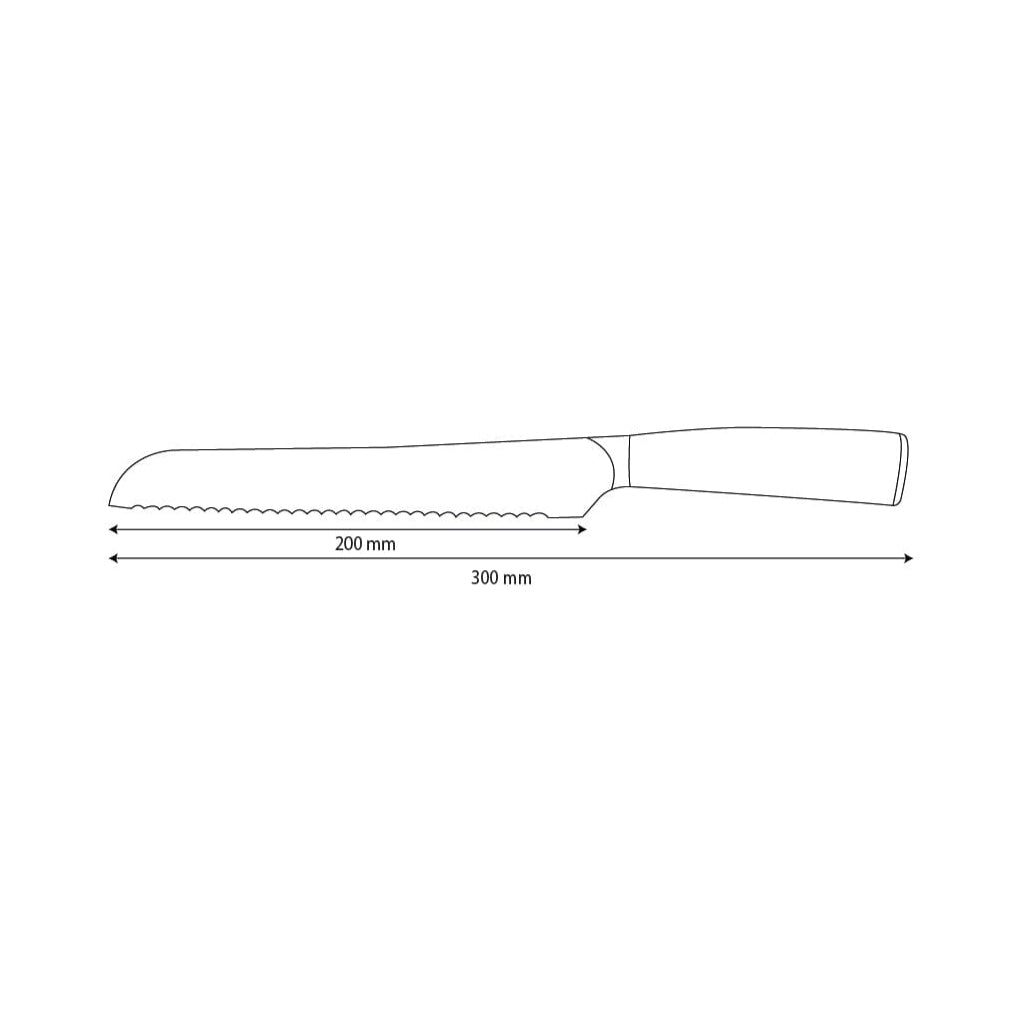 Shinrai Knives - Brotmesser aus gehämmertem Edelstahl 20 cm