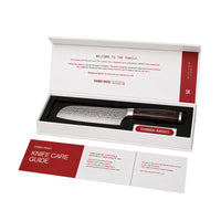 Shinrai Knives - Santokumesser aus gehämmertem Edelstahl 13 cm
