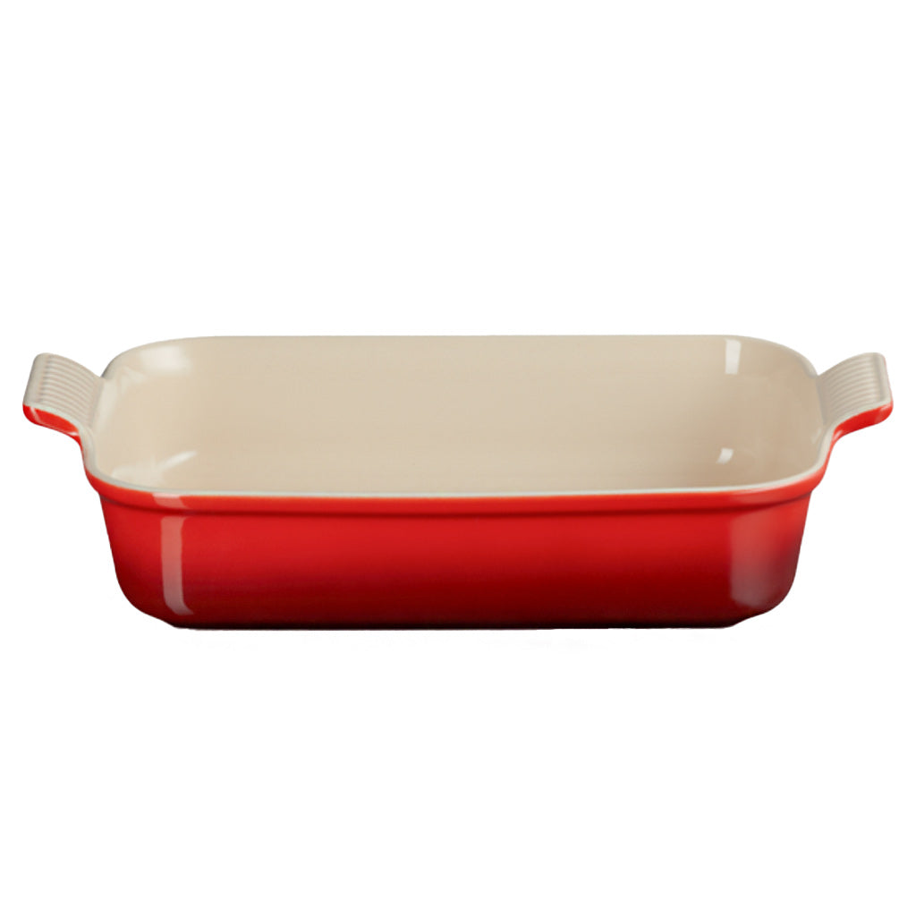 LeCreuset - Rechteckige Auflaufform Kirschrot 32x24cm 3,1l