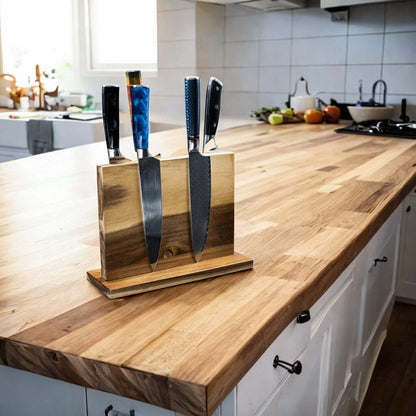 Shinrai Knives - Magnetischer Messerblock doppelseitig - Akazienholz