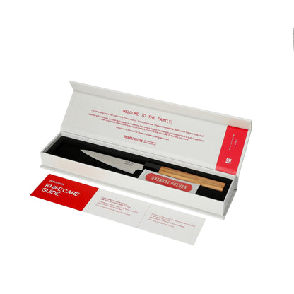 Shinrai Knives - Ensemble de 3 couteaux Damas Takumi Kaza - Couteau de chef + Couteau à pain + Couteau d&#39;office