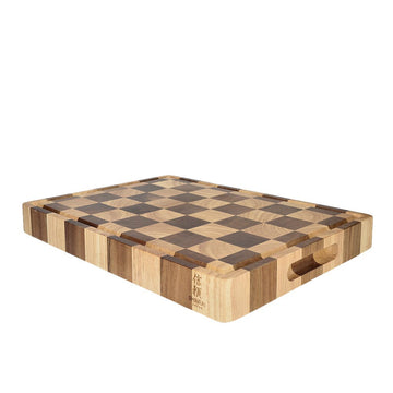 Shinrai Japan – Schach-Schneidebrett aus Akazienholz – 40 x 30 x 4,5 cm