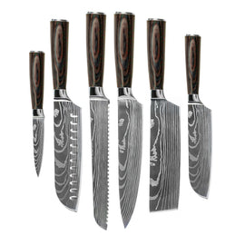 Shinrai Knives -  Damastdruck 6-teiliges Messerset